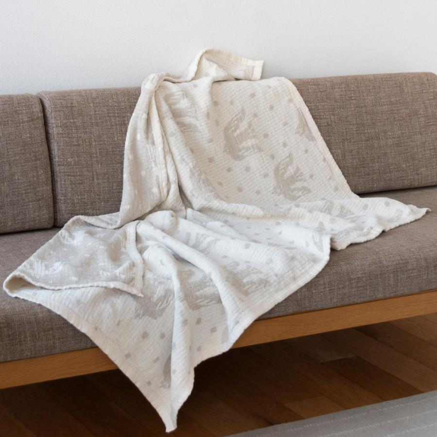 ミナポルホネン動物柄ハーフブランケット ミナポルホネン動物柄ハーフ