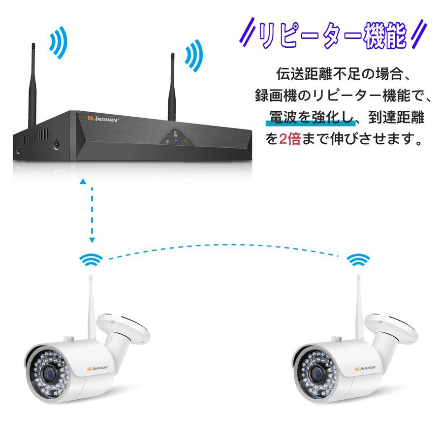 防犯カメラ 屋外 ワイヤレス 監視カメラ 家庭用 2台セット 300万画素