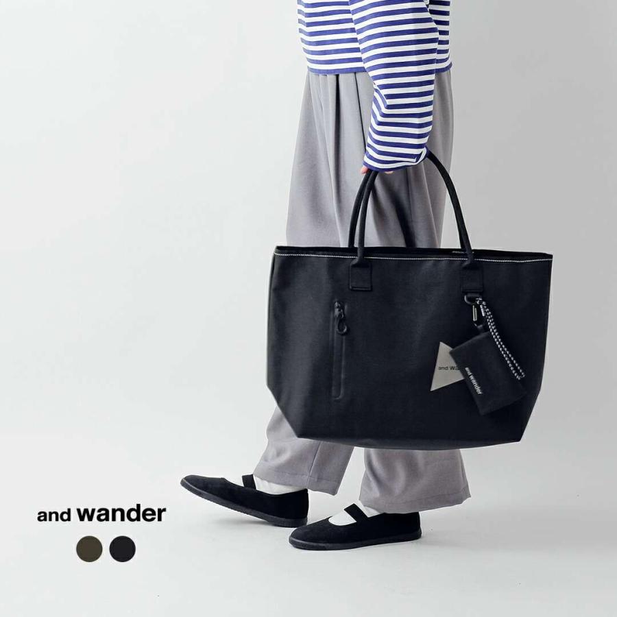 and wander（アンドワンダー） 防水 トートバッグ PE CO tote bag 574