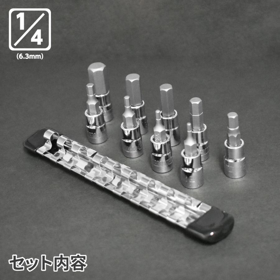 アストロプロダクツ（ASTROPRODUCTS） 1/4DR HEXビットソケットセット