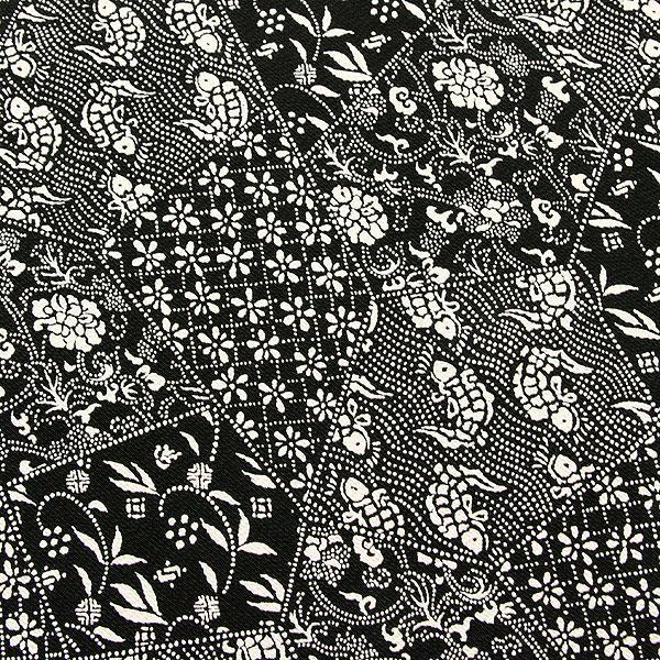 着物 帯 本漆 越後染印傳 十日町 日本産 全通 九寸名古屋帯 あすかや