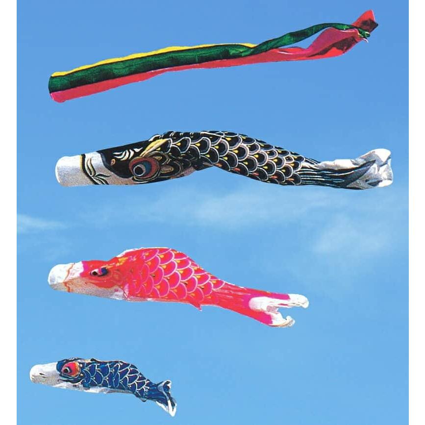 こいのぼり 旭鯉 鯉のぼり 庭園用 4m 6点セット プロフィールサテン