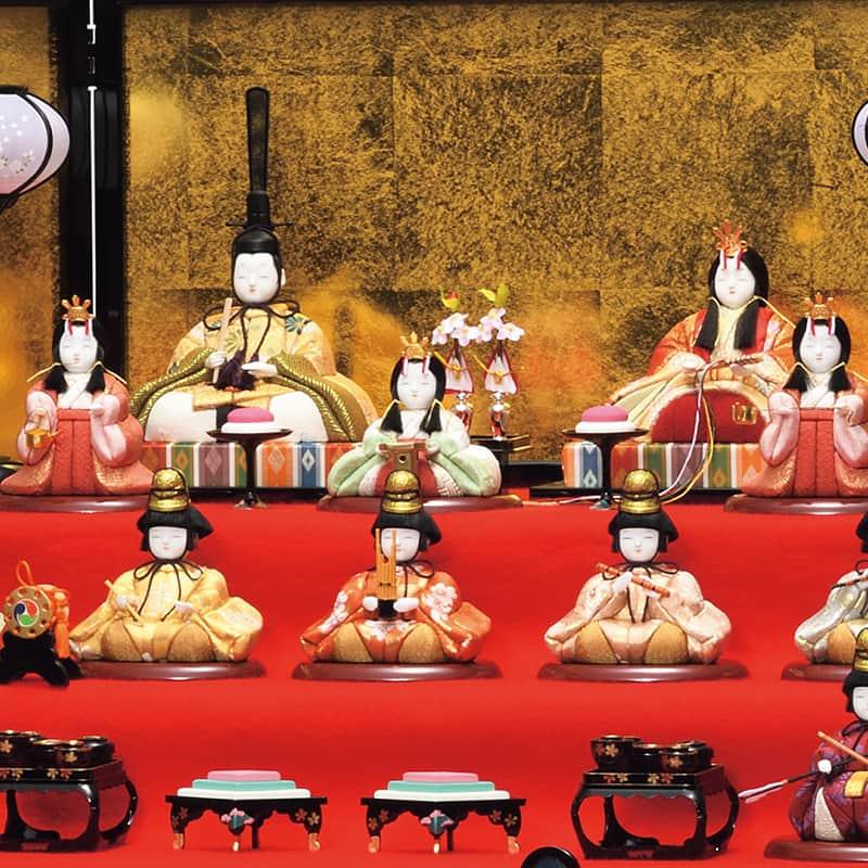 雛人形 コンパクト 一秀 ひな人形 木目込人形飾り 五段飾り 十五人飾り