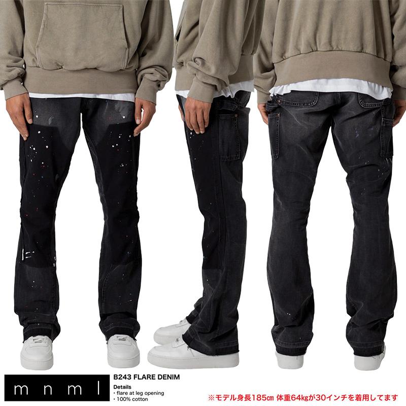 mnml（ミニマル） 爆買 フレアパンツ フレアデニム デニムパンツ