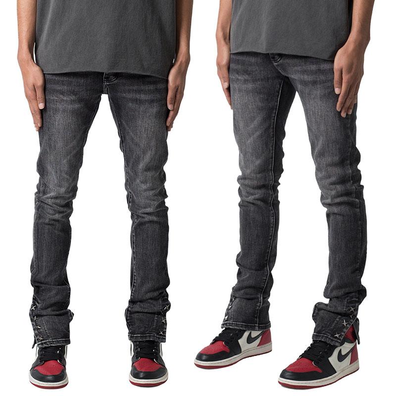 mnml（ミニマル） 爆買 デニムパンツ スキニー スリム 裾ジップ Gパン