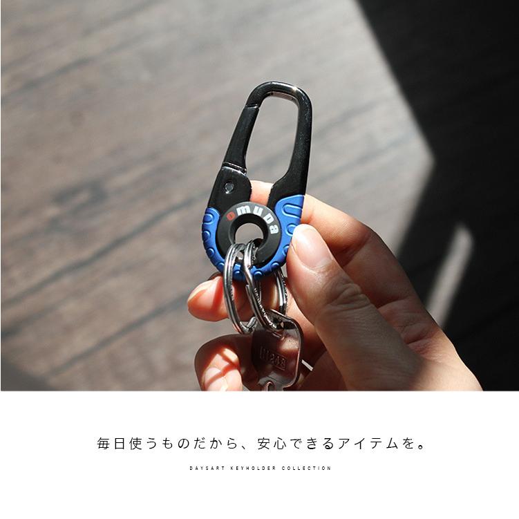カラビナ キーホルダー メンズ レディース ロック機能付き ストラップ