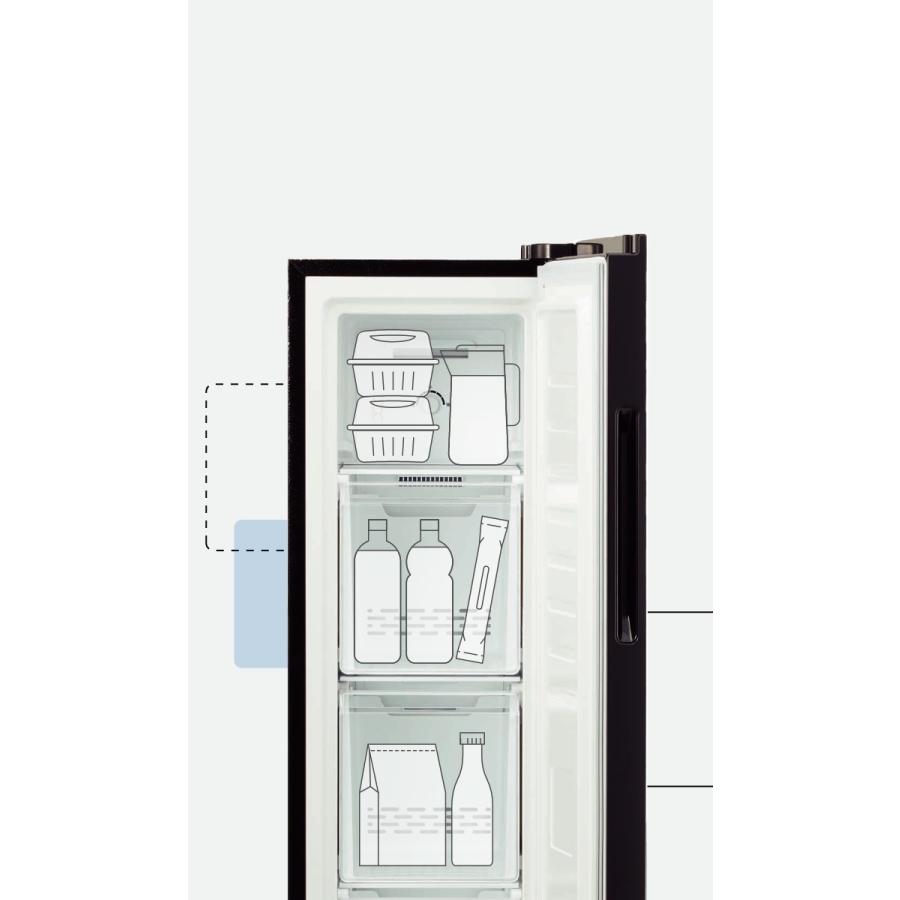 AQUA（アクア） (m)アクア AQF-SF11M-K 冷凍庫 (シャインブラック