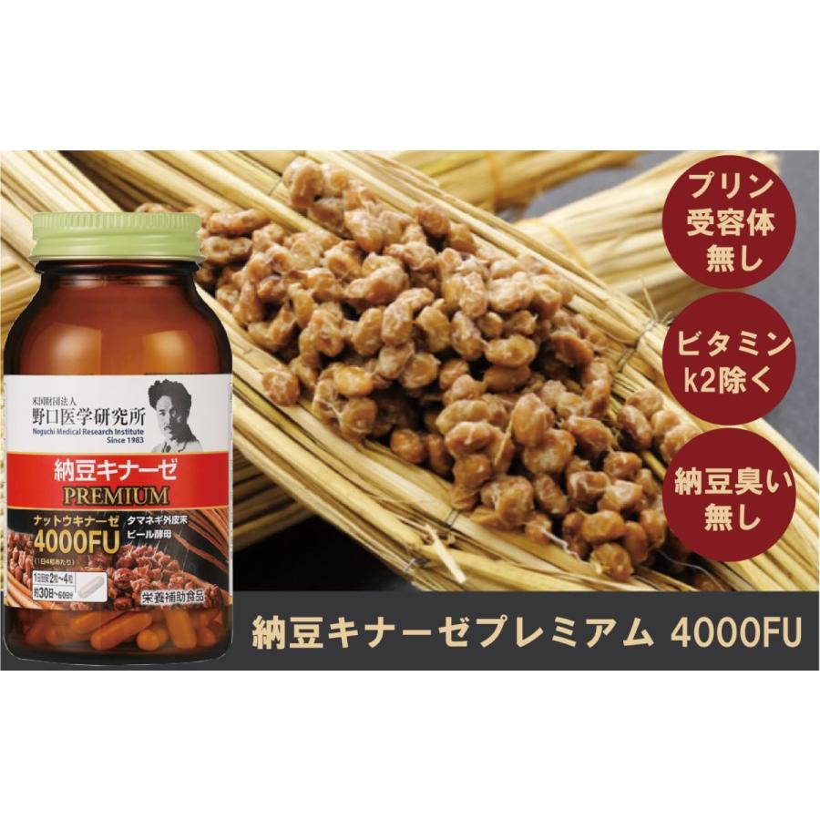 野口医学研究所 納豆キナーゼPREMIUM 4000FU 120粒 賞味期限2025.06