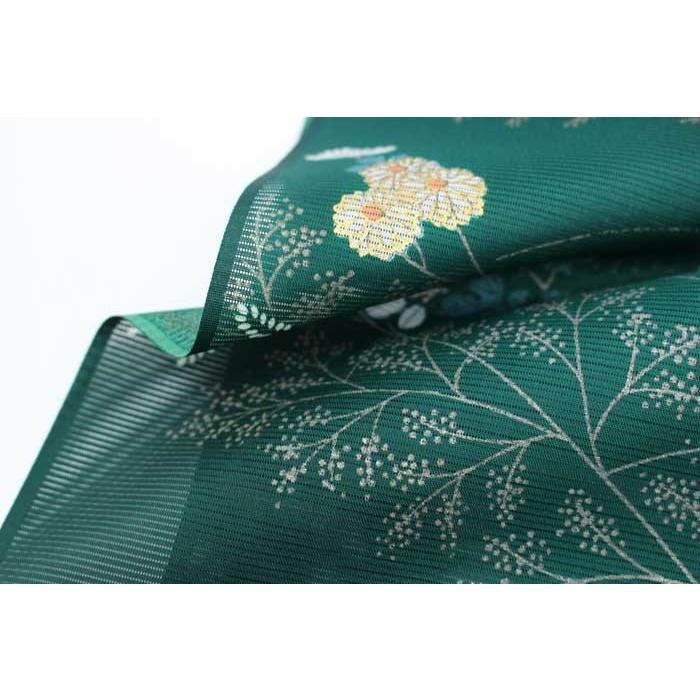 着物 反物 付け下げ 洗える 夏 絽 緑 附下 絵羽 着尺 きもの たんもの
