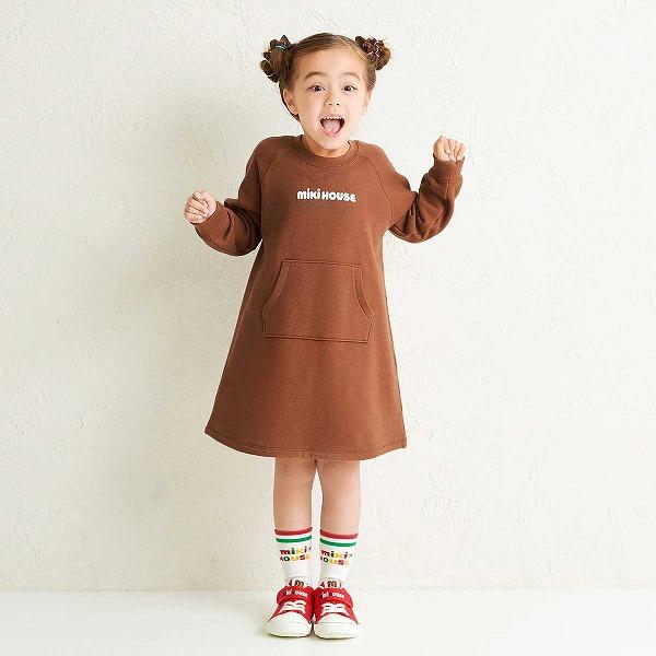 MIKI HOUSE（ミキハウス） バックロゴ ワンピース 裏毛 スウェット