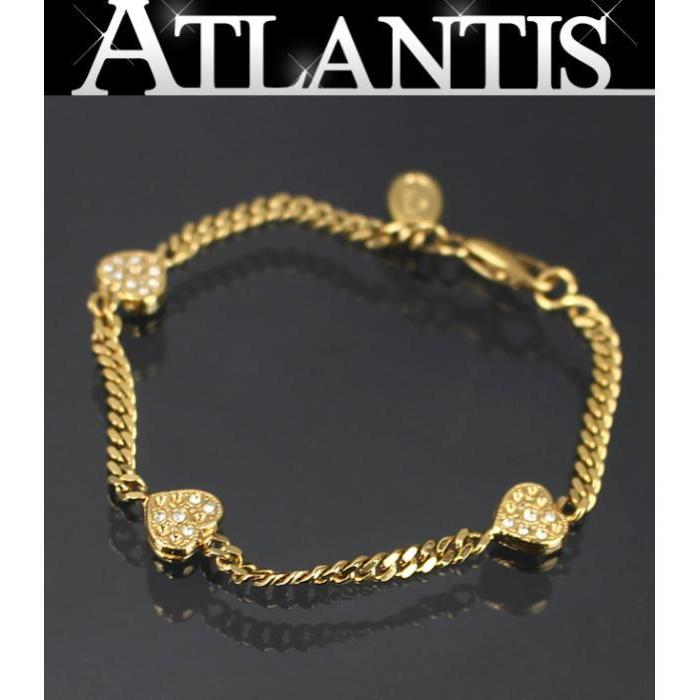 CELINE（セリーヌ） ラインストーン ハート ブレスレット バングル