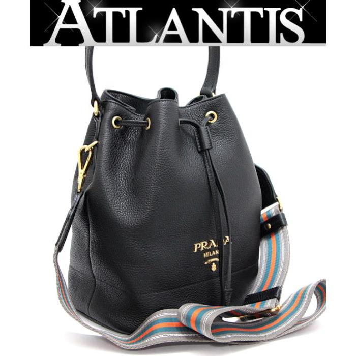 PRADA（プラダ） 美品 レザー 巾着 2wayショルダーバッグ ヴィッテロ