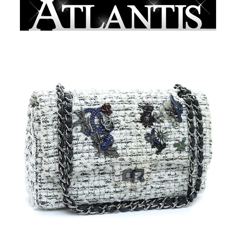 広尾店】 シャネル CHANEL ツイード2.55マトラッセ 昆虫モチーフ