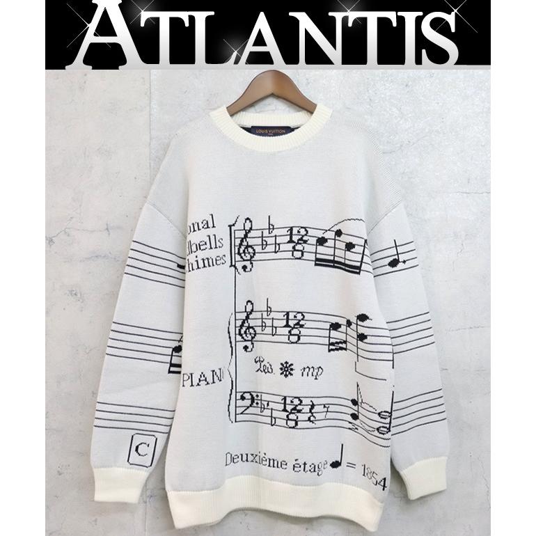 広尾店】極美品 ルイヴィトン Louis Vuitton 19AW 音符柄ニット クルー