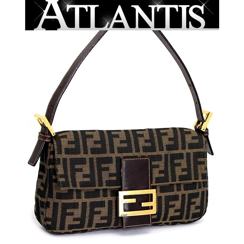 フェンディ FENDI マンマバケット ハンドバッグ ズッカ柄 ブラウン