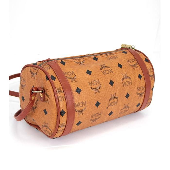 MCM（エムシーエム） SALE ショルダーバッグ 筒型 レザー ブラウン