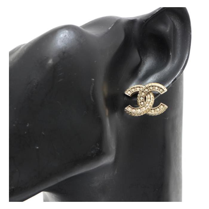 CHANEL（シャネル） キラキラココマーク ピアス ラインストーン
