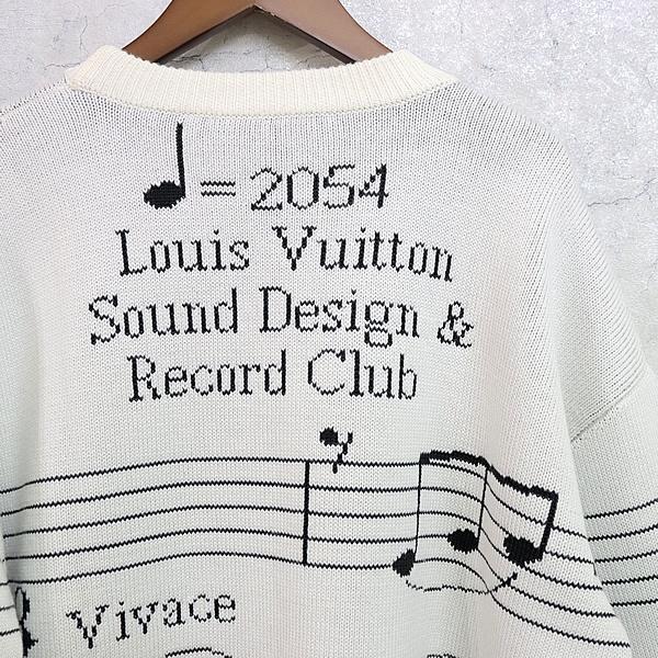 広尾店】極美品 ルイヴィトン Louis Vuitton 19AW 音符柄ニット クルー