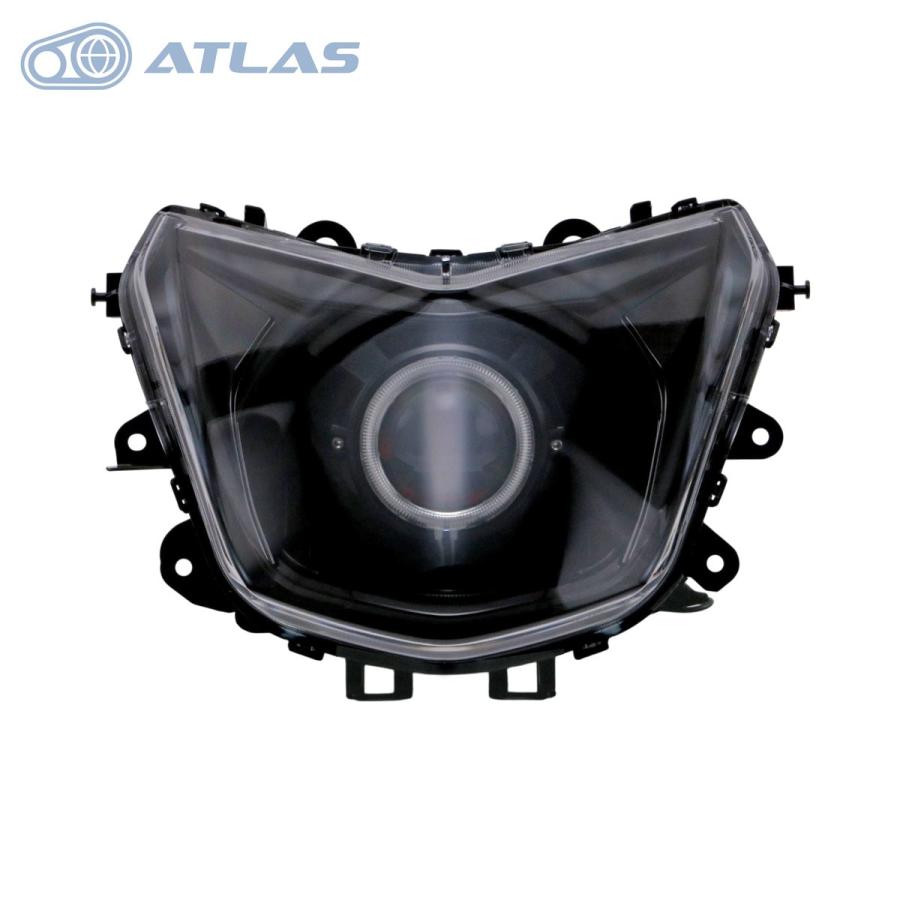 GAMMAS 4型シグナスX CYGNUS X 魚眼ヘッドライト+PVCイカリング白 LED