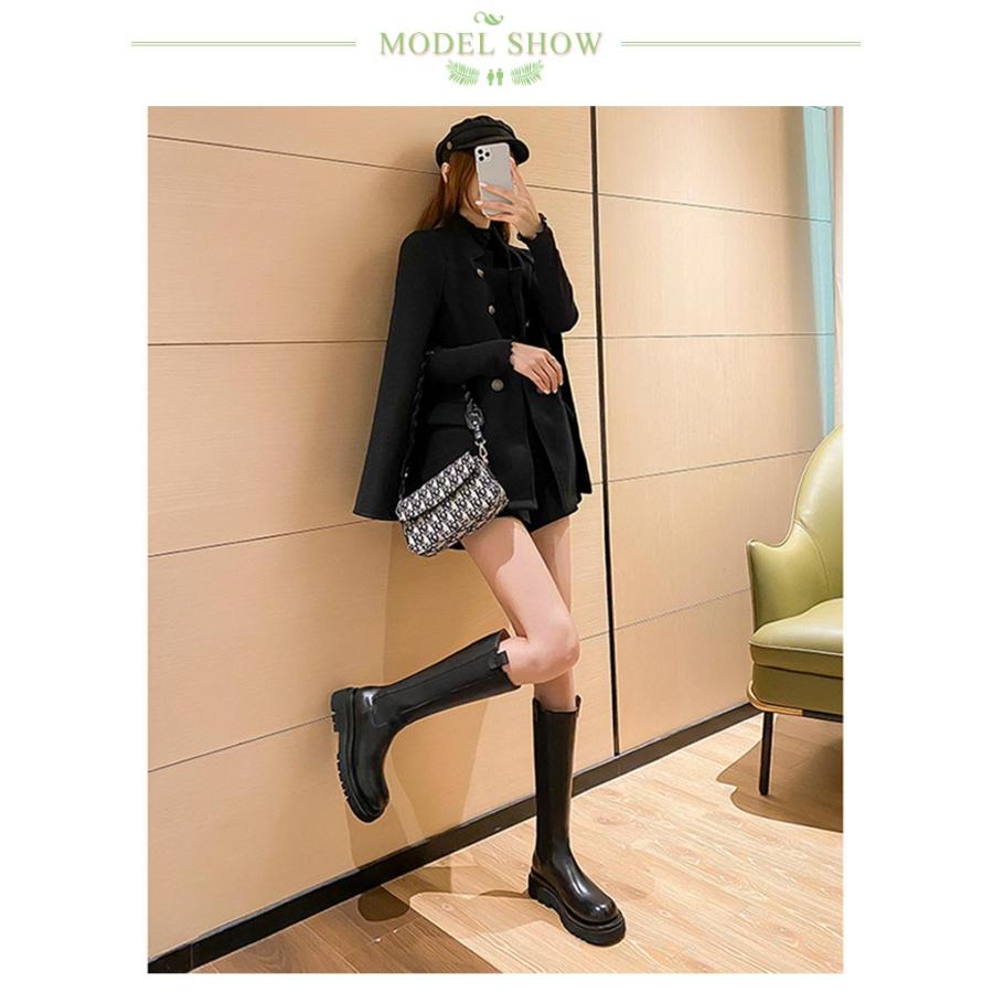 5cm 新作 ブーツ ストレッチ 8cm 脚長 軽量 細見え ロングブーツ 40代