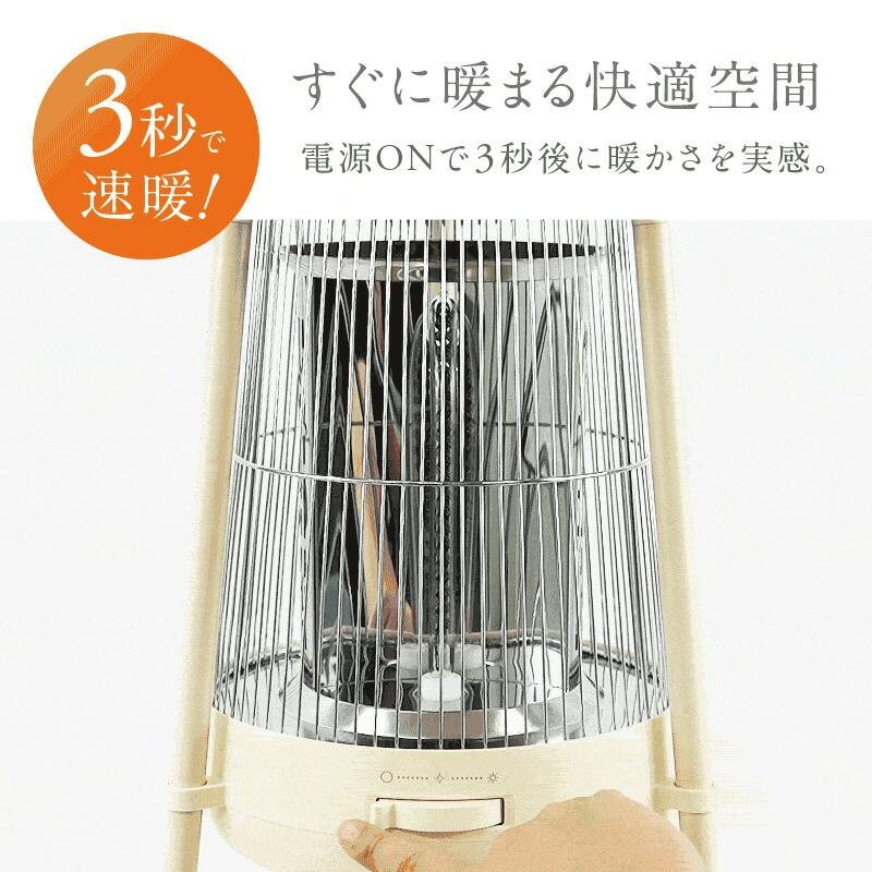 NIPLIFE 電気ストーブ カーボンヒーター 遠赤外線ヒーター 暖房器具