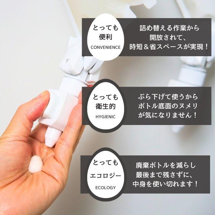 つめかえパック そのまま ポンプ 取り付け 浮かせる ディスペンサー