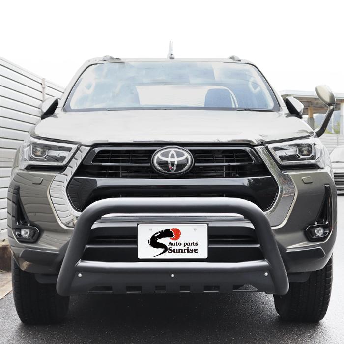 トヨタ ハイラックス GUN125 パイプ グリル ガード ブラック スキッド