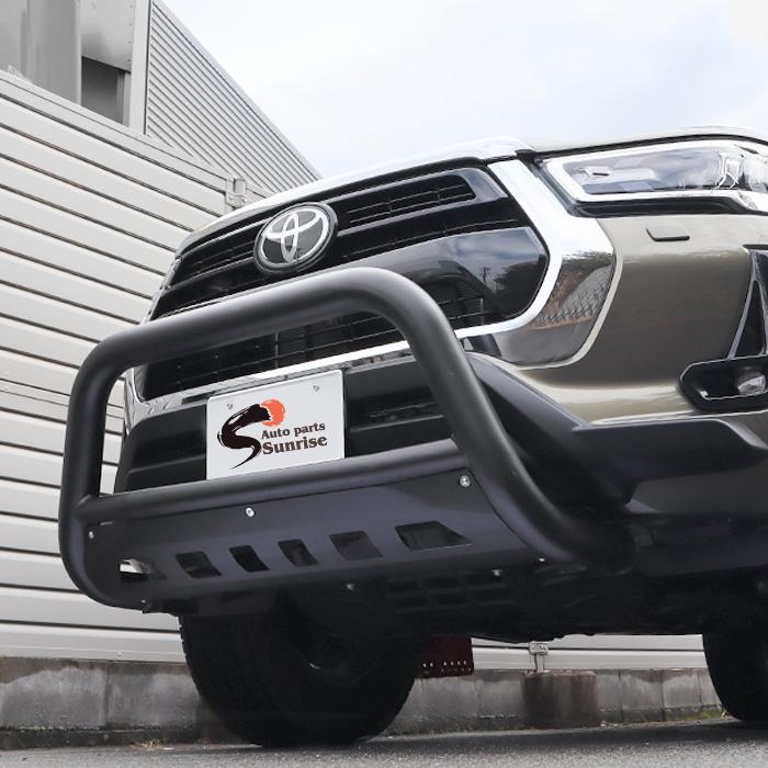 トヨタ ハイラックス GUN125 パイプ グリル ガード ブラック スキッド