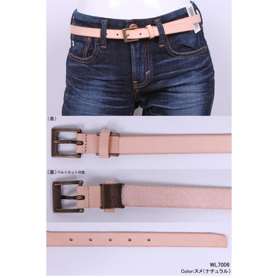 Wrangler（ラングラー） レザー ベルト 細ベルト/WL7006 アクス三信