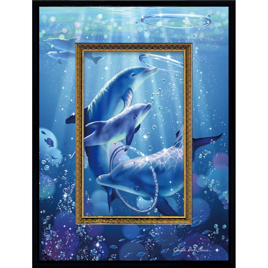 絵画 クリスチャン・リース・ラッセン ビッグアート「ドルフィン