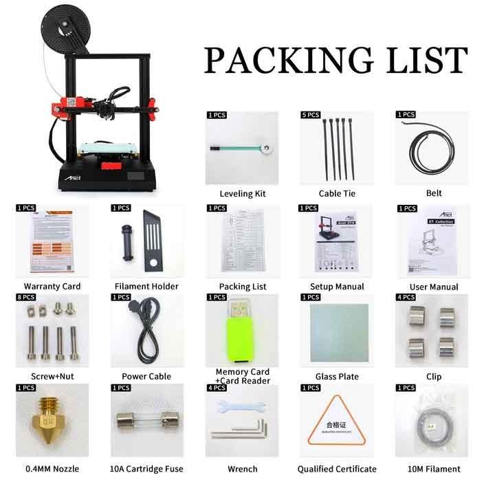 Anet ET4オールメタルフレームDIY 3Dプリンターキット220 * 220 250mm