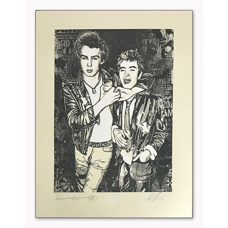 シド・ヴィシャス(Sid Vicious)Sid choking a friend/サイン入り