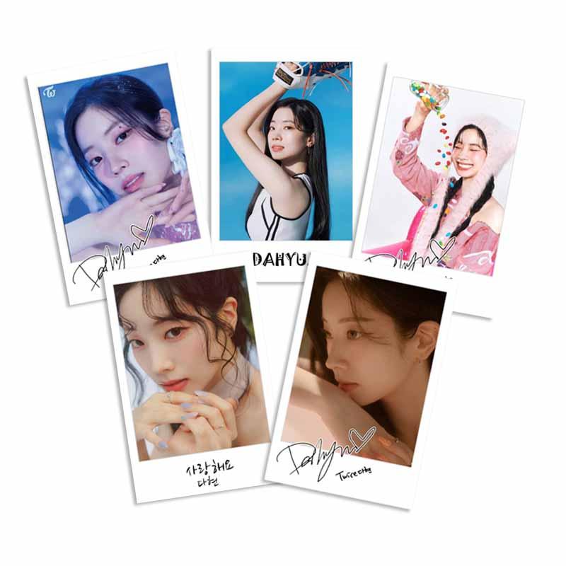 トゥワイス ダヒョン TWICE カードサイズ ラミネートトレカ 写真 5枚