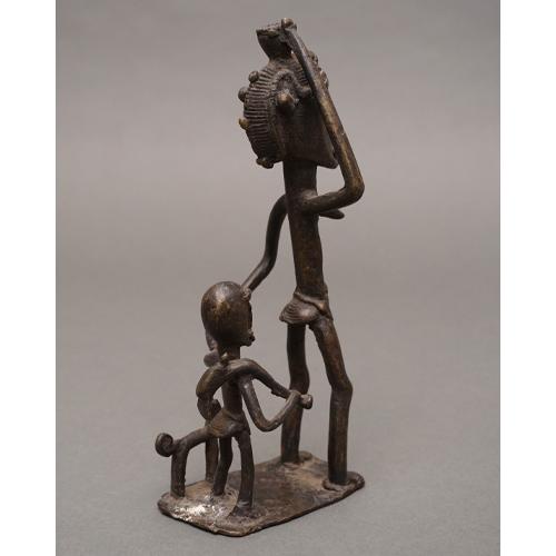 アフリカ マリ ドゴン族 真鍮 母子像 No,1 彫刻 アフリカンアート