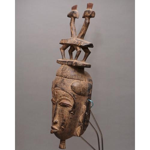 アフリカ コートジボワール ヤウレ族 マスク 仮面 No.113 木彫り