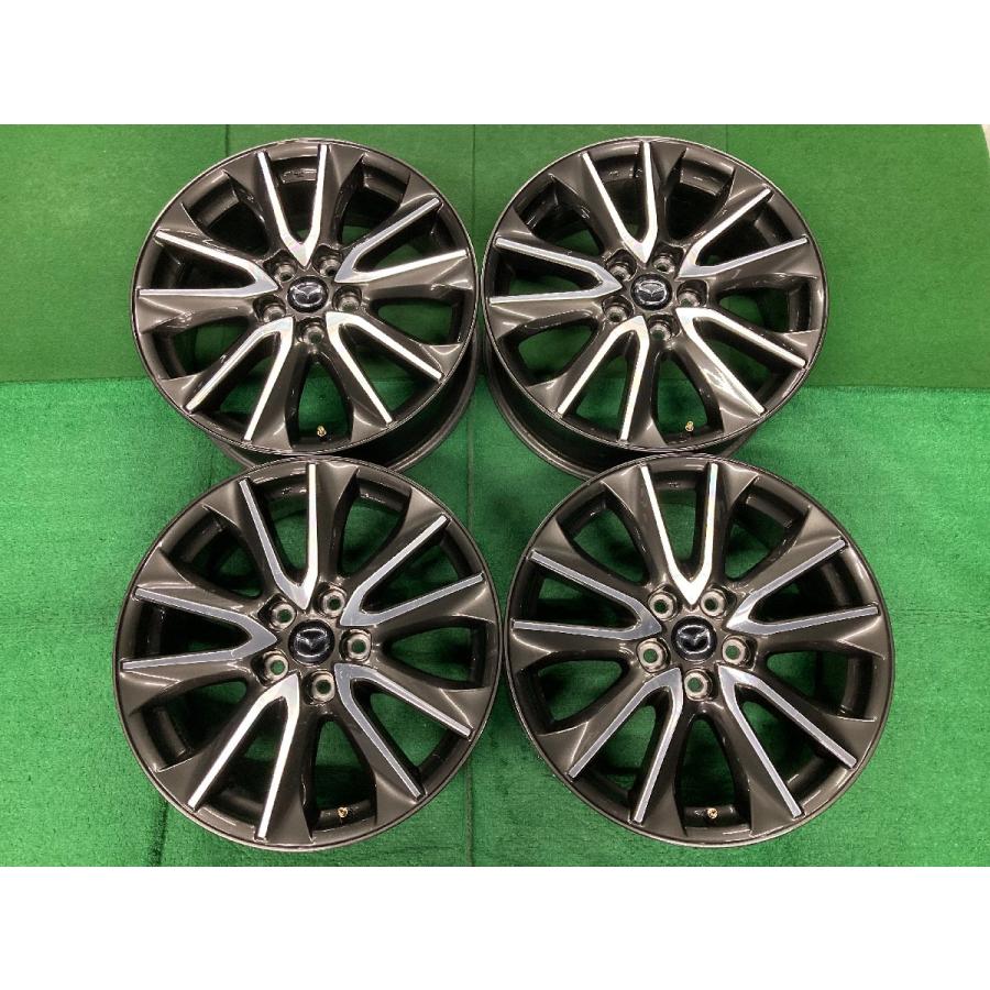 □7613 良品 マツダ 純正 CX-3 アクセラ 等 18インチ 7J +50 5穴 114.3