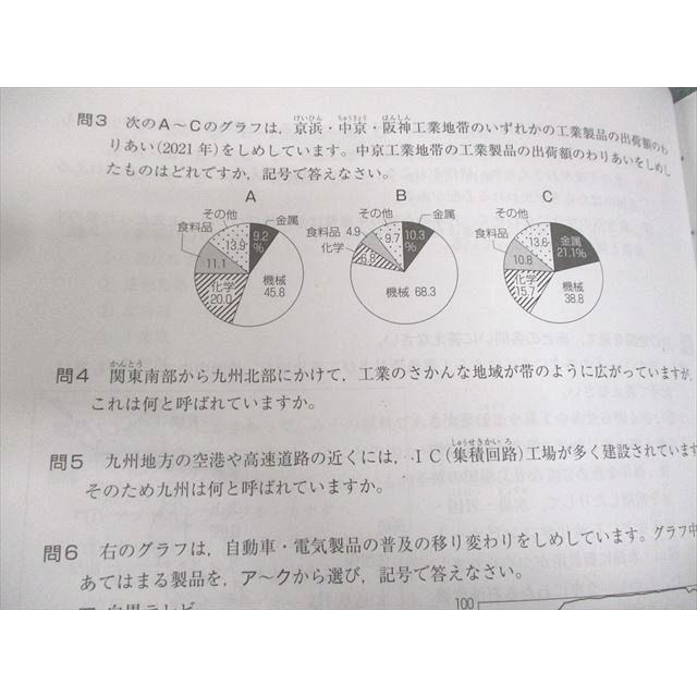 浜学園 小6 社会 日曜志望校別/入試直前特訓問題集 講義I/II PART1/2