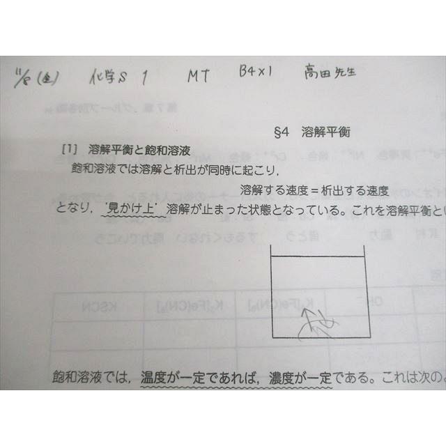 駿台 化学S Part1/2/化学A-1・A-2 テキスト通年セット 2024 計5冊 高田