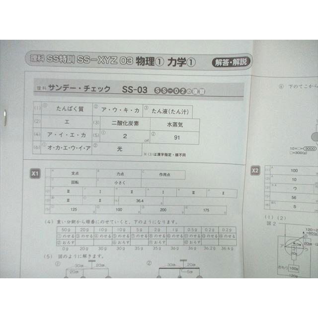 SAPIX 小6 サピックス SS特訓 理科 【全11回分フルセット】 2022