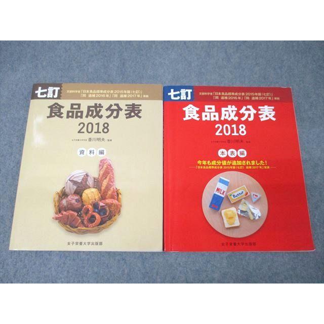 女子栄養大学出版部 食品成分表 本表編/資料編 七訂 2018 計2冊