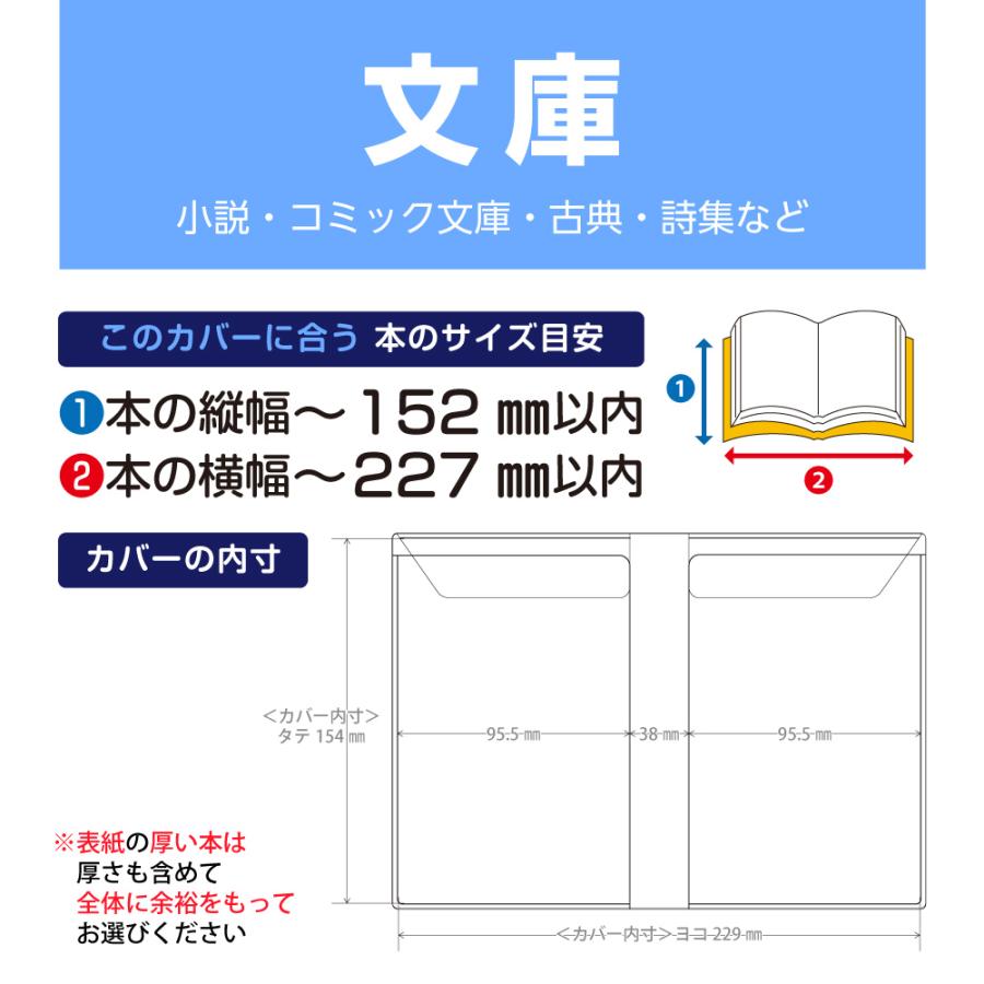 4546-2001)透明ブックカバー [ソフト] 文庫サイズ 【日本製】本用