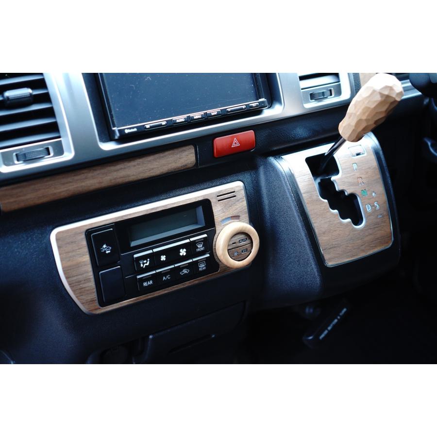 ハイエース 200系 ウッド シフトノブ シフトレバー LIF バンライフ 燕