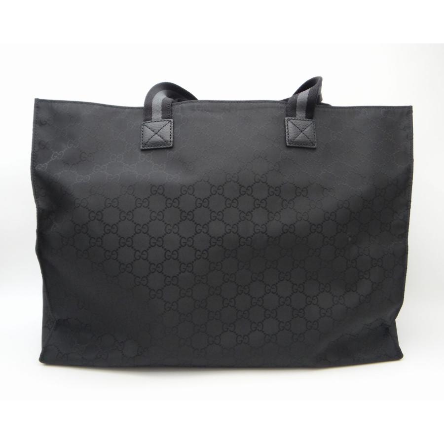 GG GUCCI グッチ 449176 ナイロン トートバッグ ブラック＜USED