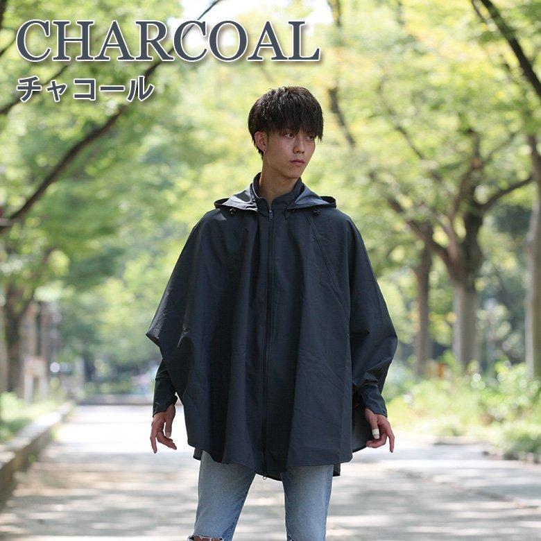 防水・防風レインケープ(2色) レインウェア レインケープ レディース