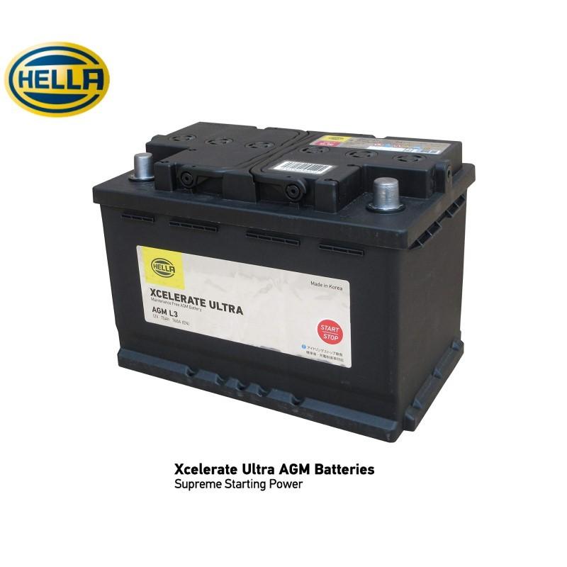 AGM LN3 70Ah HELLA ヘラー バッテリー ( 適合 81070 570901076(E39