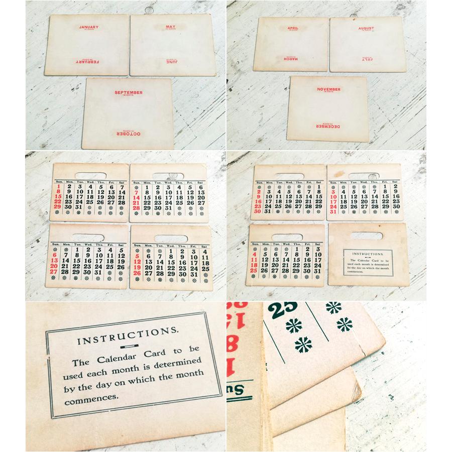 オーク 万年 卓上カレンダー 1924年 レジスタードナンバー入り