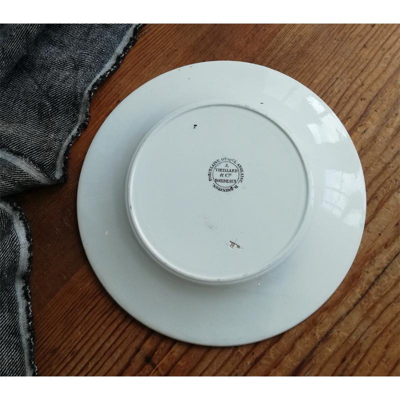 Jules Vieillard Bordeaux ボルドー窯 グリザイユプレート フランス