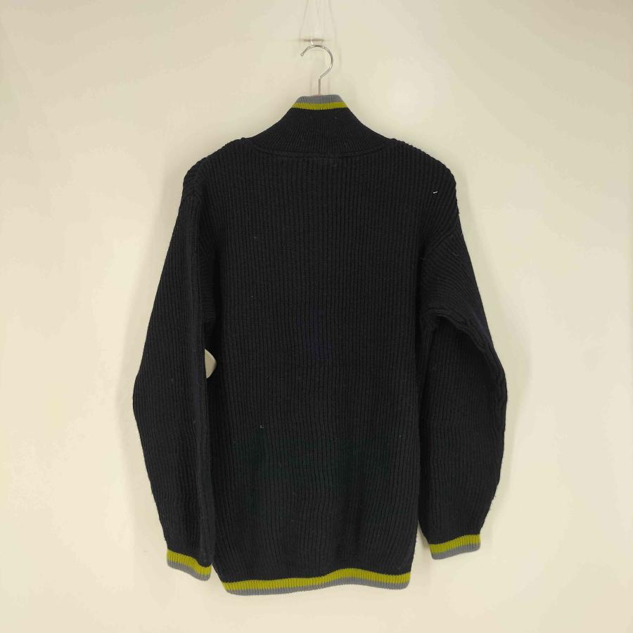 STUSSY（ステューシー） 90S 紺タグ SSリンクロゴ 畦編み ハーフジップ