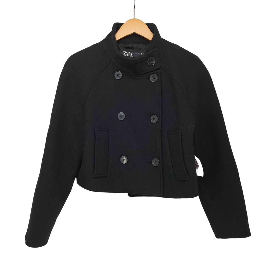 ZARA（ザラ） クロップドダブルブレストウールブレンドコート
