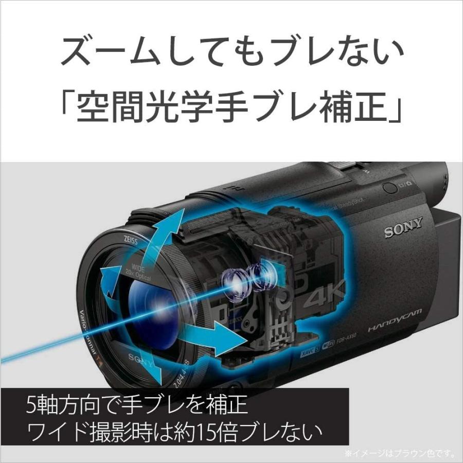 SONY（ソニー） ビデオカメラ FDR-AX60 B 4K 64GB 光学20倍 ブラック